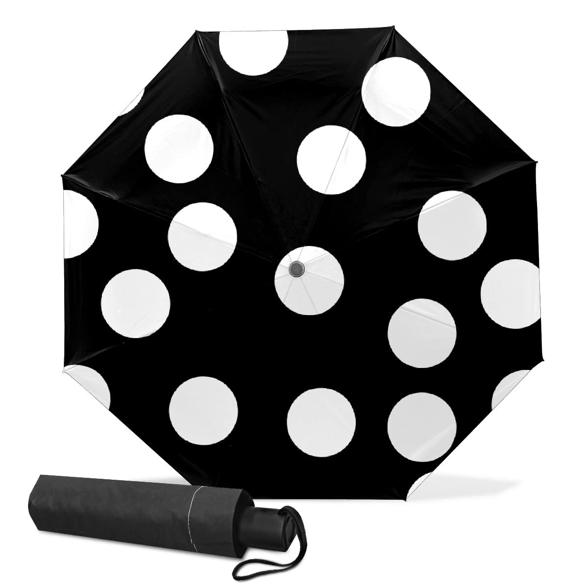 ZGONOHYE Compact Travel Umbrella Boho Mushroom Vintage Floral Small Folding Sun & Rain Umbrellas Windproof Mini Auto Open & Close Portable Umbrella