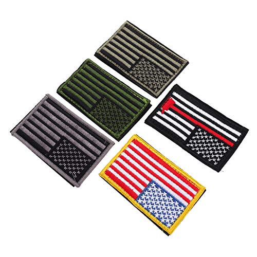 BESPORTBLE 5 peças de tecido bordado com bandeira dos EUA bordado patch de costura para roupas patri
