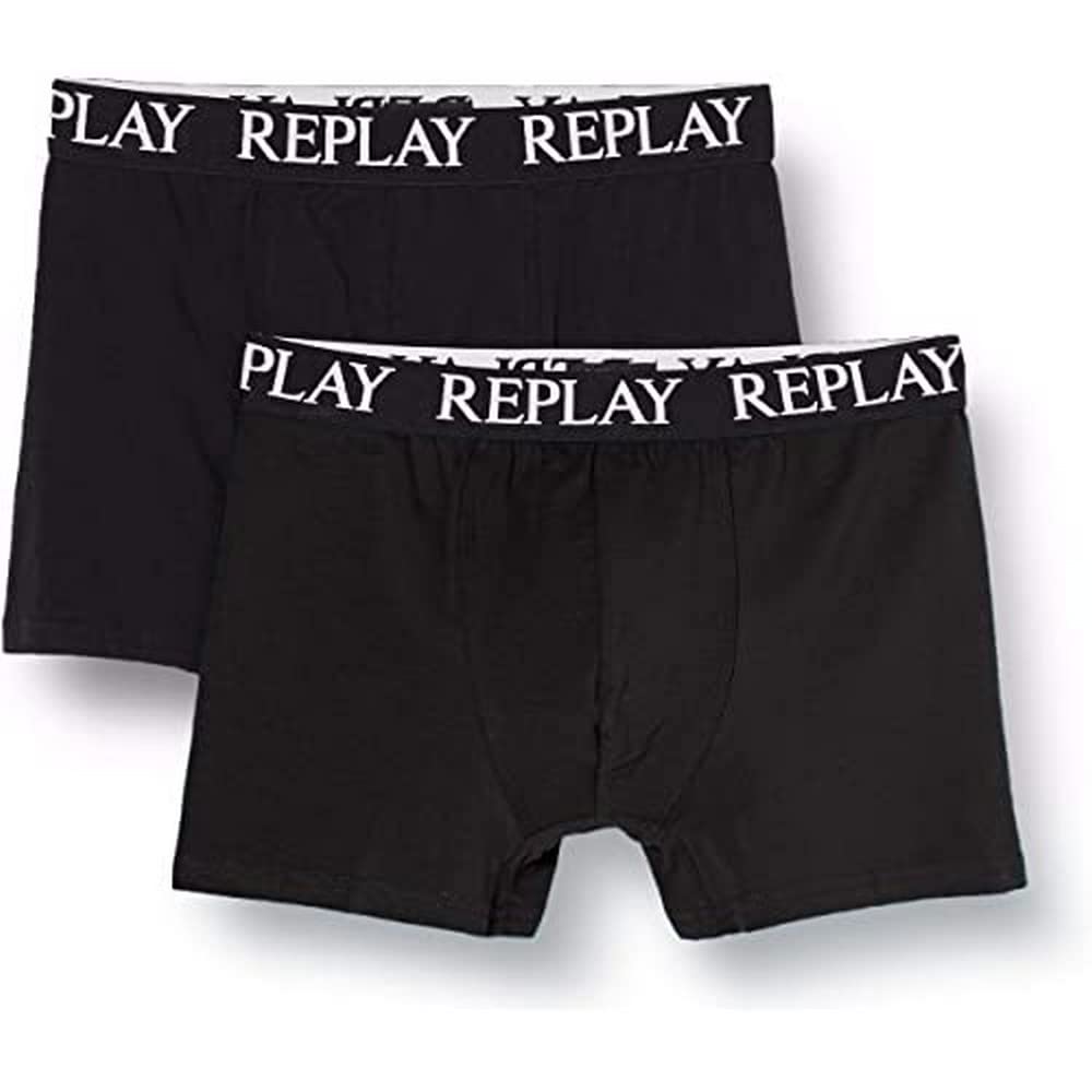 Set of two men's boxers in black Replay - Men