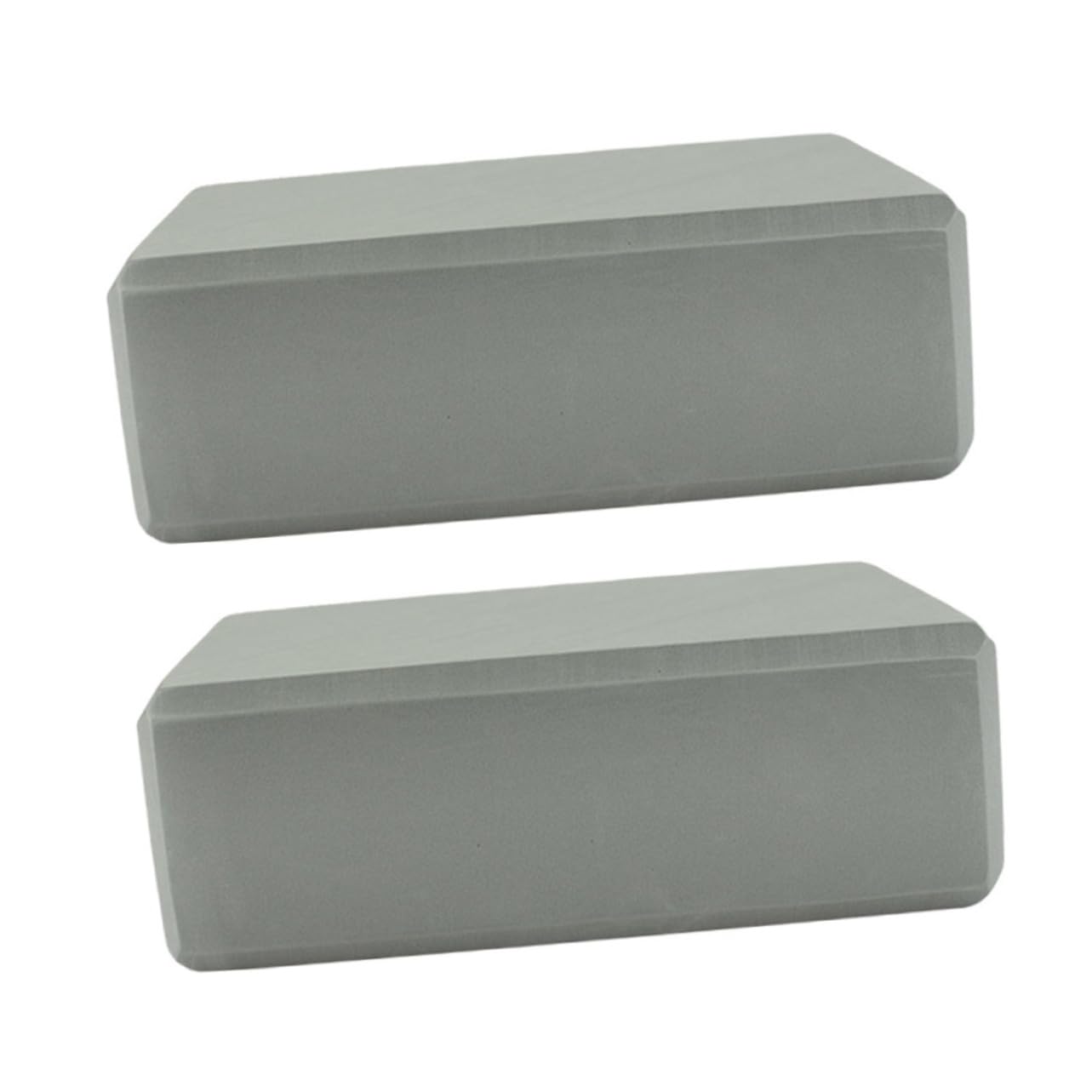 GRIRIW 2Pcs Skid Eva Yoga Blocks High Density Rectangular Cushions for Deepening Stretches for Home and Use Grey Yoga Accessories