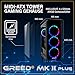 Greed® MK2 Plus - High End Gaming PC - AMD Ryzen 7 5700X + RX 9060XT 16GB - Schneller RGB Computer + 4K Raytracing Rechner mit 4,6 GHZ - 32GB DDR4 RAM - 1TB SSD + 750W Netzteil - WLAN + Windows 11 Pro