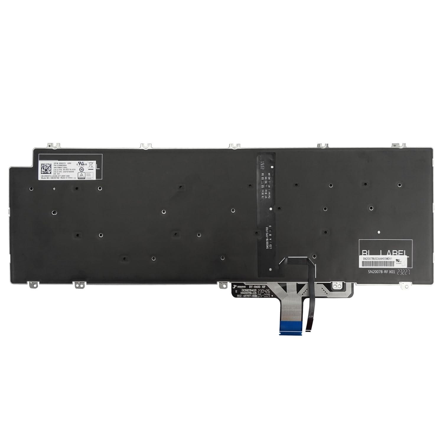 Dell Latitude 5520 5521 5530 Precision 3560 3561 3580 3581 P104F z podświetleniem klawiatury (US, podświetlenie)