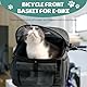 Hundekorb Fahrrad Vorne, Haustier-Fahrradkorb, Hundefahrradkorb, Fahrrad-Vorderkorb, Faltbar Wasserdicht Hunde Fahrrad Lenkerkorb, Fahrradkorb für Haustiere, Einkaufen, Camping und Outdoor (Grau)