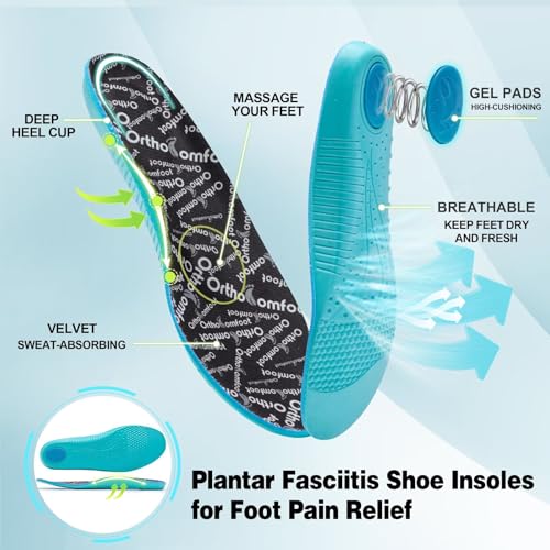 Men's Orthopedic Trail Running Shoes: Comfortable Casual Arch Support Plantar Fasciitis Workout Outdoor Walking Shoes, Orthotic Flat Feet Hiking Sport Trekking Sneakers for Foot and Heel Pain Relief4