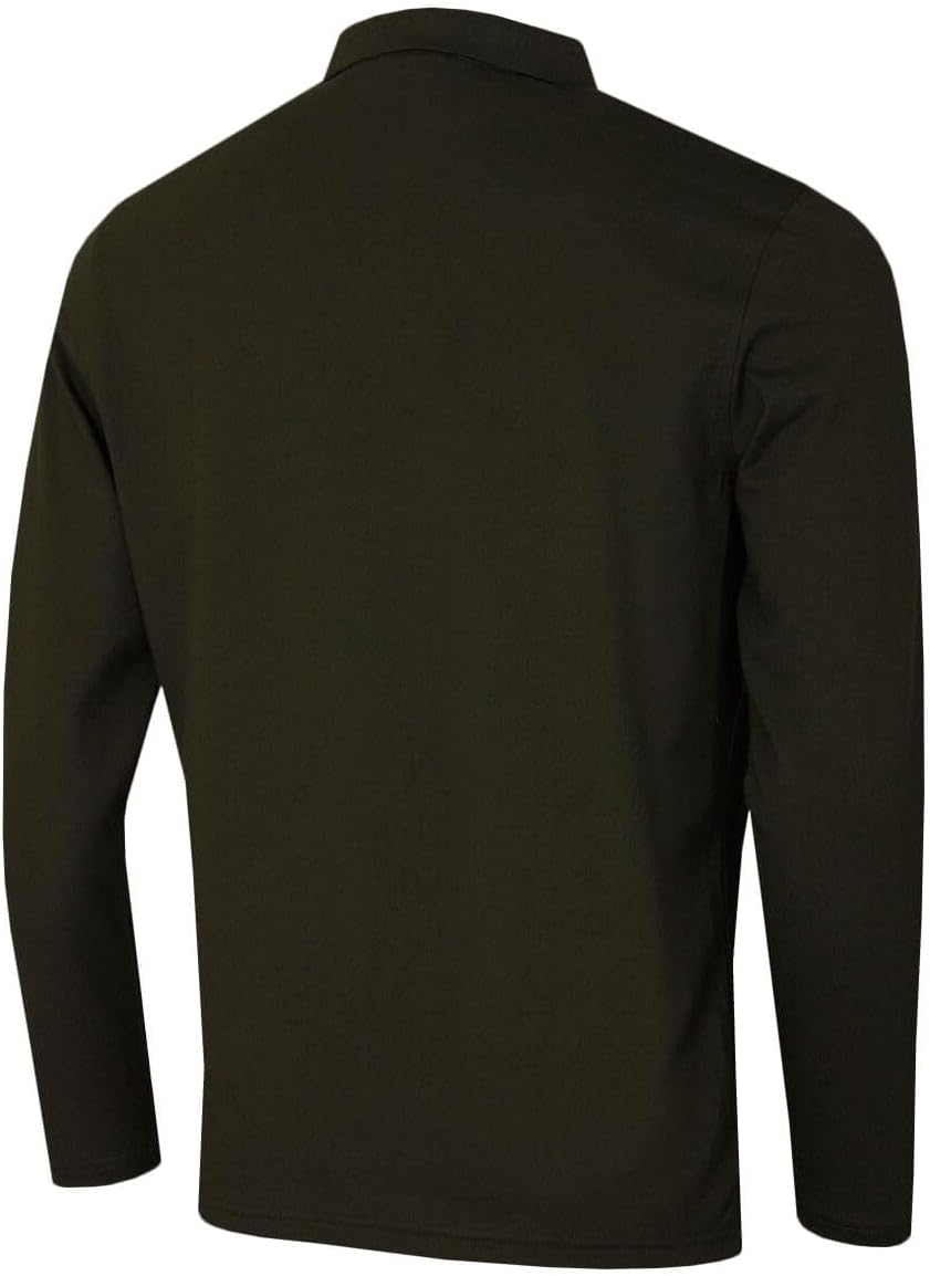Calvin Klein Men's Long Sleeve Stretch Campus Golf Polo Shirt