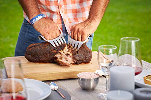Foto von RÖSLE Pulled-Pork-Gabeln Edelstahl, Hochwertige Gabeln zum Zerteilen von gegartem Fleisch, Edelstahl 18/10, Spülmaschinengeeignet, Silbern