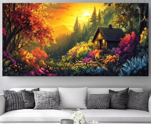 Diamond painting enfant et adulte pour décorer le salon | Kit broderie grand format 50x150