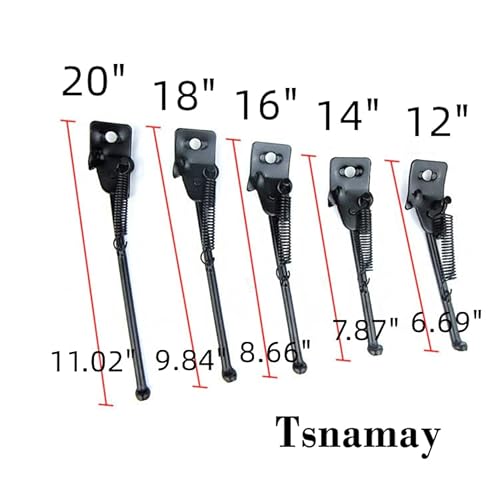 Tsnamay Suporte de bicicleta preto, 2 peças, suporte de bicicleta infantil, suporte de um lado, supo