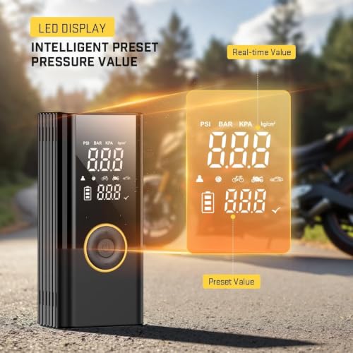 Compresores de aire portátiles e infladores de ruedas inalámbricos para motos y coches 5
