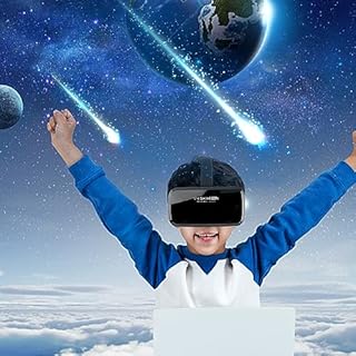 VR Headset 3D VR Glasses, Universal Virtual Reality Goggles for Kids & Adults, Adjustable Distance Eye Protection, Virtual Reality Helmet for Movies,TV & Video Games