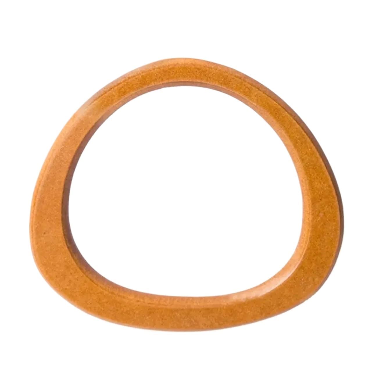 Asas de madera para bolsos con diseño desmontable y un elegante acabado texturizado natural.