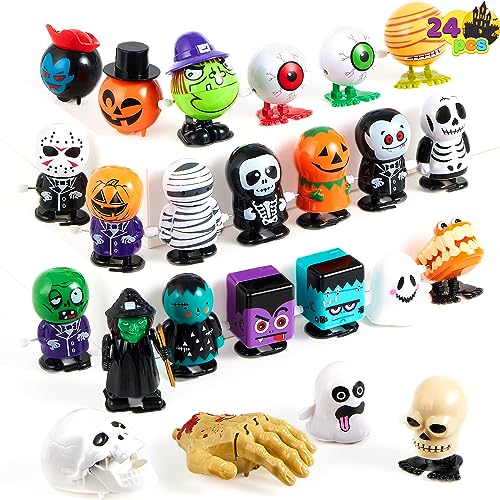 JOYIN 24 PCS Halloween Wind Up Toys for Kids Gifts, Wind Up Toys for Halloween Party Favors Decorations, Goodie Bag Fillers, Student School Classroom Favors, Carnival Game Prizes