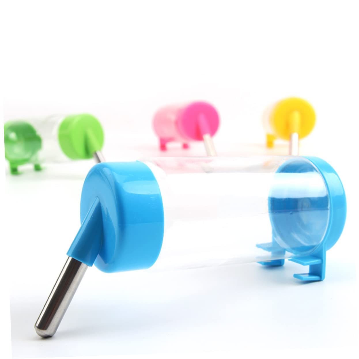 Happyyami Hanging Pet Water Dispenser Leak Drinking Bottle for Small Animals Like Hamsters Puppies Cats and Rabbits Durable Material Blue