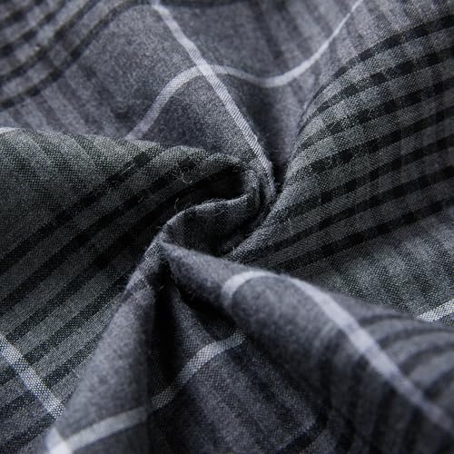 Image of JupiterSecret Mens Pajama Pants Set Cotton Lightweight Plaid Sleep & Lounge 3-Pack PJ Bottoms with Pockets and Button Fly