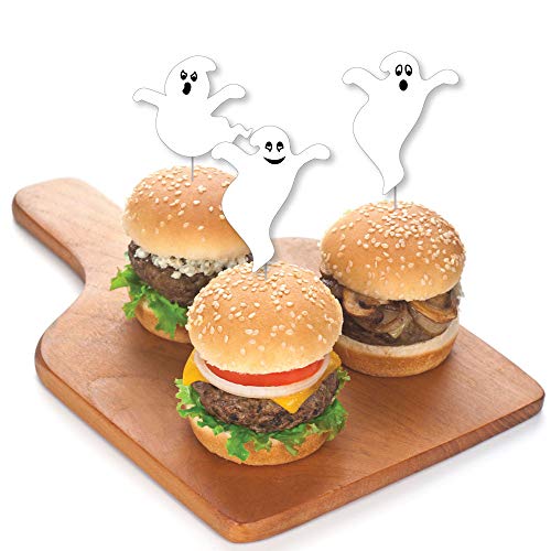 Big Dot Of Happiness Spooky Ghost - Dessert Cupcake Toppers - Halloween Party Clear Treat Picks - Set Of 24 #TOP2