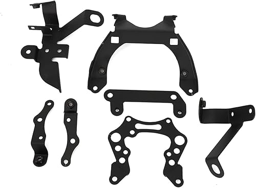 ALREMO HUANGXING - Soporte para faros delanteros de motocicleta, soporte fijo para faros delanteros de motocicleta, ajuste de hierro negro para