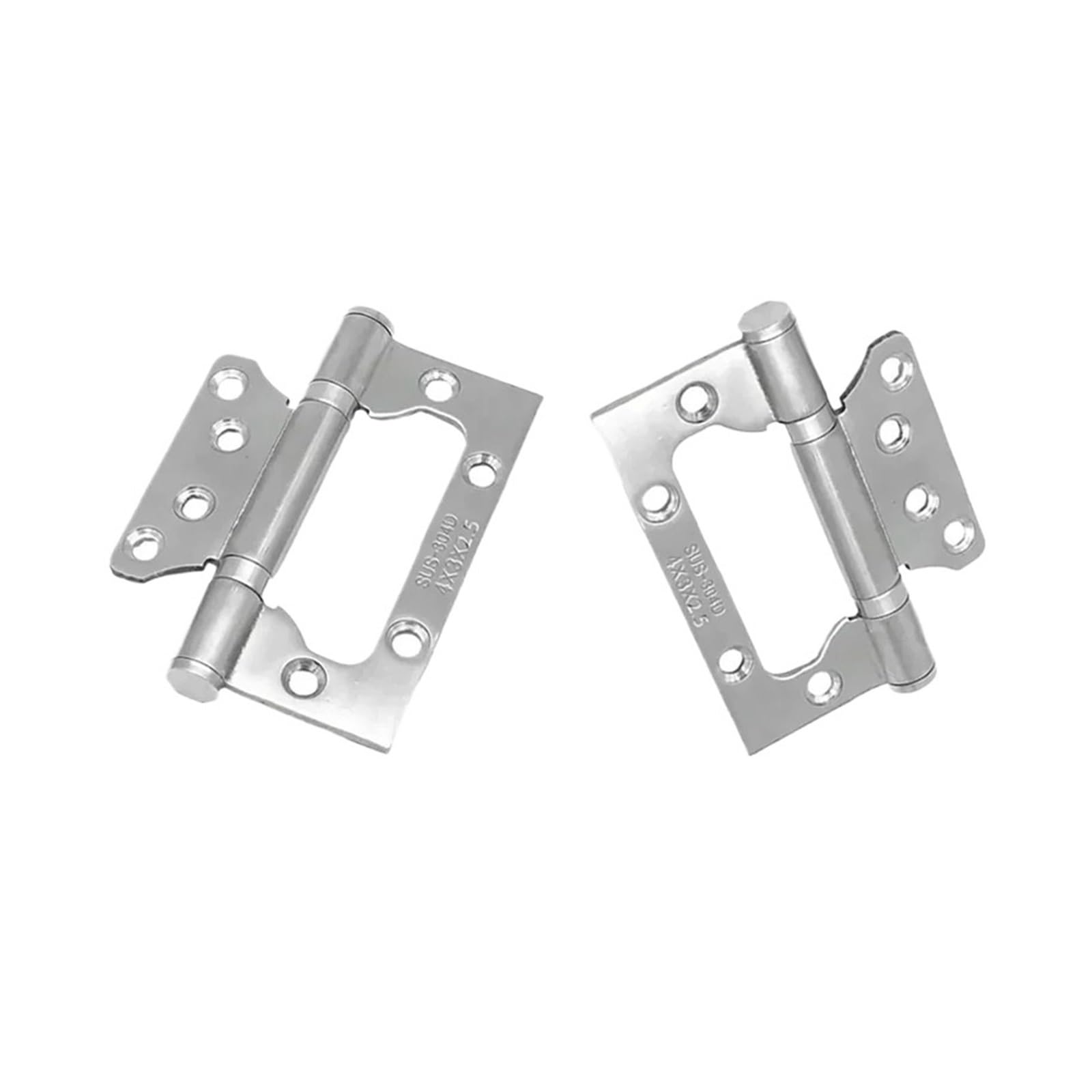Iklaaqetbxps One Color 2Pcs Stainless Steel Door Hinges 4 Inch Invisible Mute Thickened Bearings Hardware Hinge Accessories