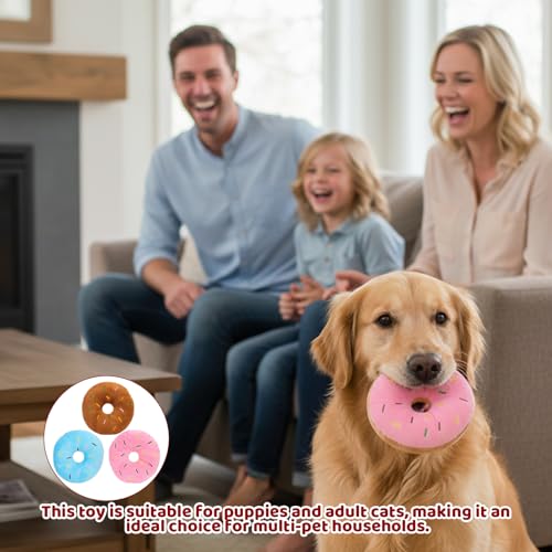 3 Pack Juguete Donut para Perro Resistente y Colorido miniatura 7