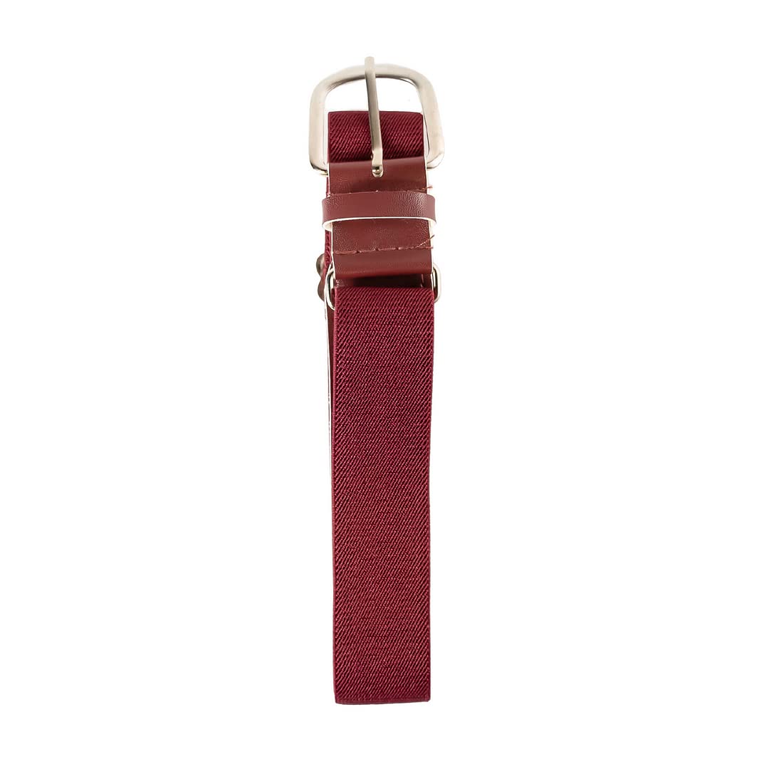 Rawlings Unisex's Elastic Game Day Belt | Baseball/Softball | Adult/Youth | Multiple Colors (Maroon), OSFM | Adjustable Fits 18"-36"