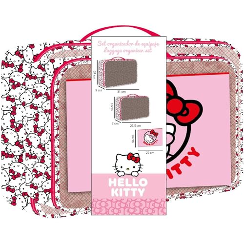 Trousse de Toilette de Voyage Hello Kitty | Set de Trousses de Maquillage avec Motif Kawaii pour...