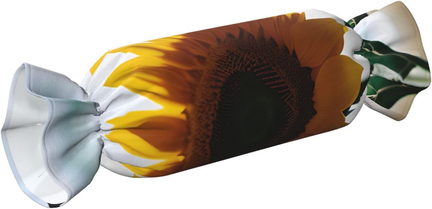 Beautiful Sunflowers Print Candy Cylindrical Comfortable Pillow Throw Pillows Home Decor Easy Maintenance