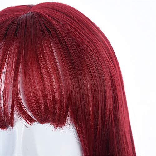 Perruque cheveux longs bouclés rouge pour look de soirée