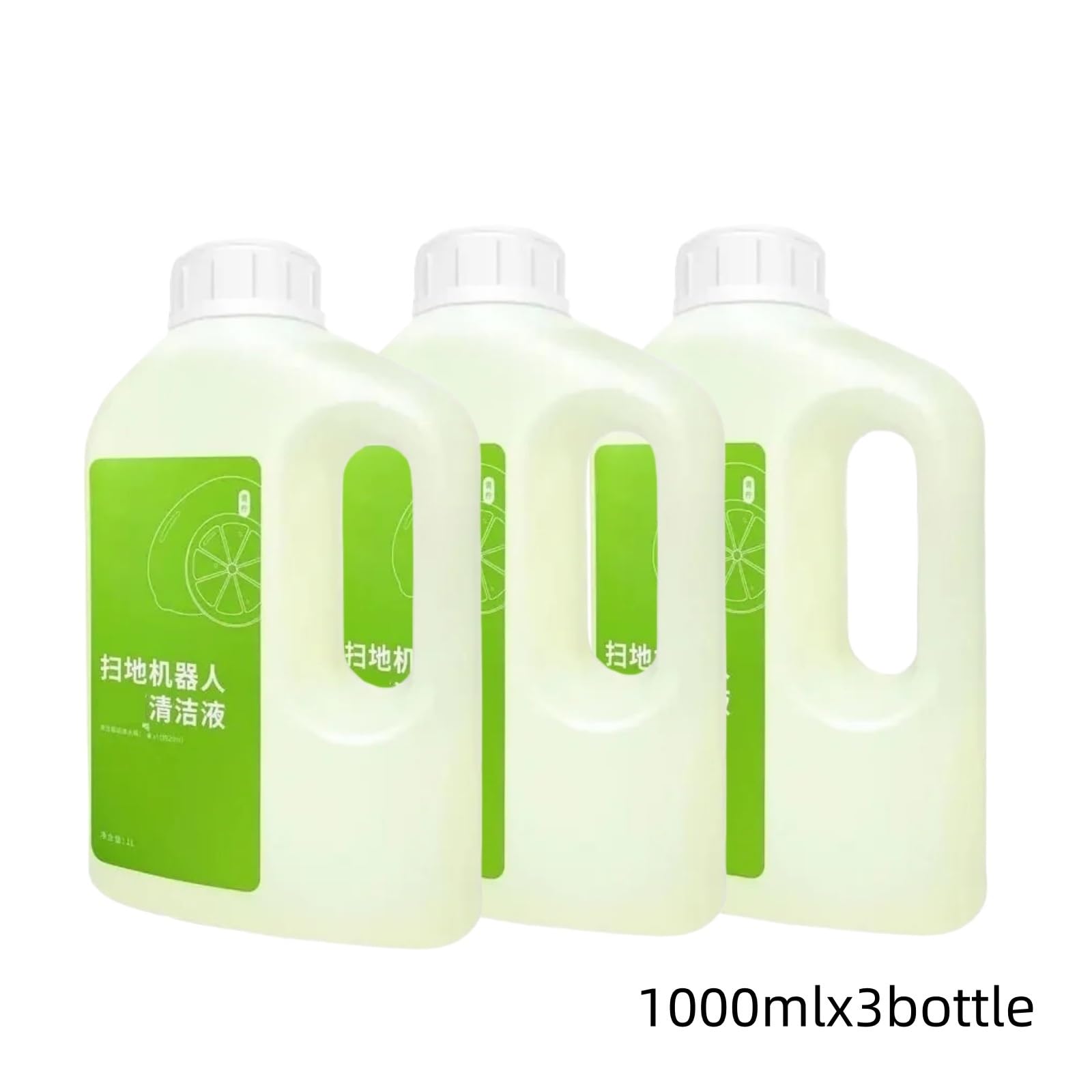 Solución limpiadora de suelos de 1 l, compatible con ECOVACS X1/ T10/ T20/ N9+, detergente multisuperficie(3bottle)