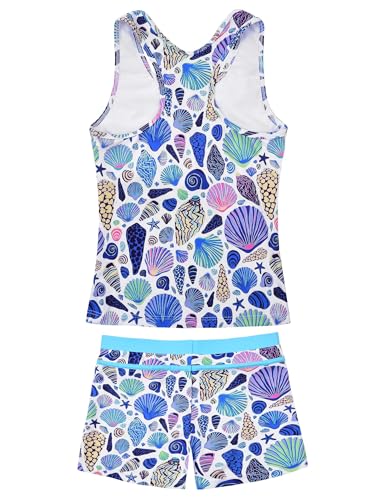 Image of JerrisApparel Little Girls' Summer Two Piece Boyshort Tankini Kids Swimsuit