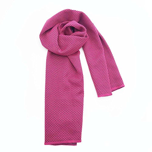 Refrigeración por evaporación toalla para alivio instantáneo cool bolos Fitness Yoga toallas para viajes Camping Golf fútbol y deportes al aire libre - MJ-R, Rosado