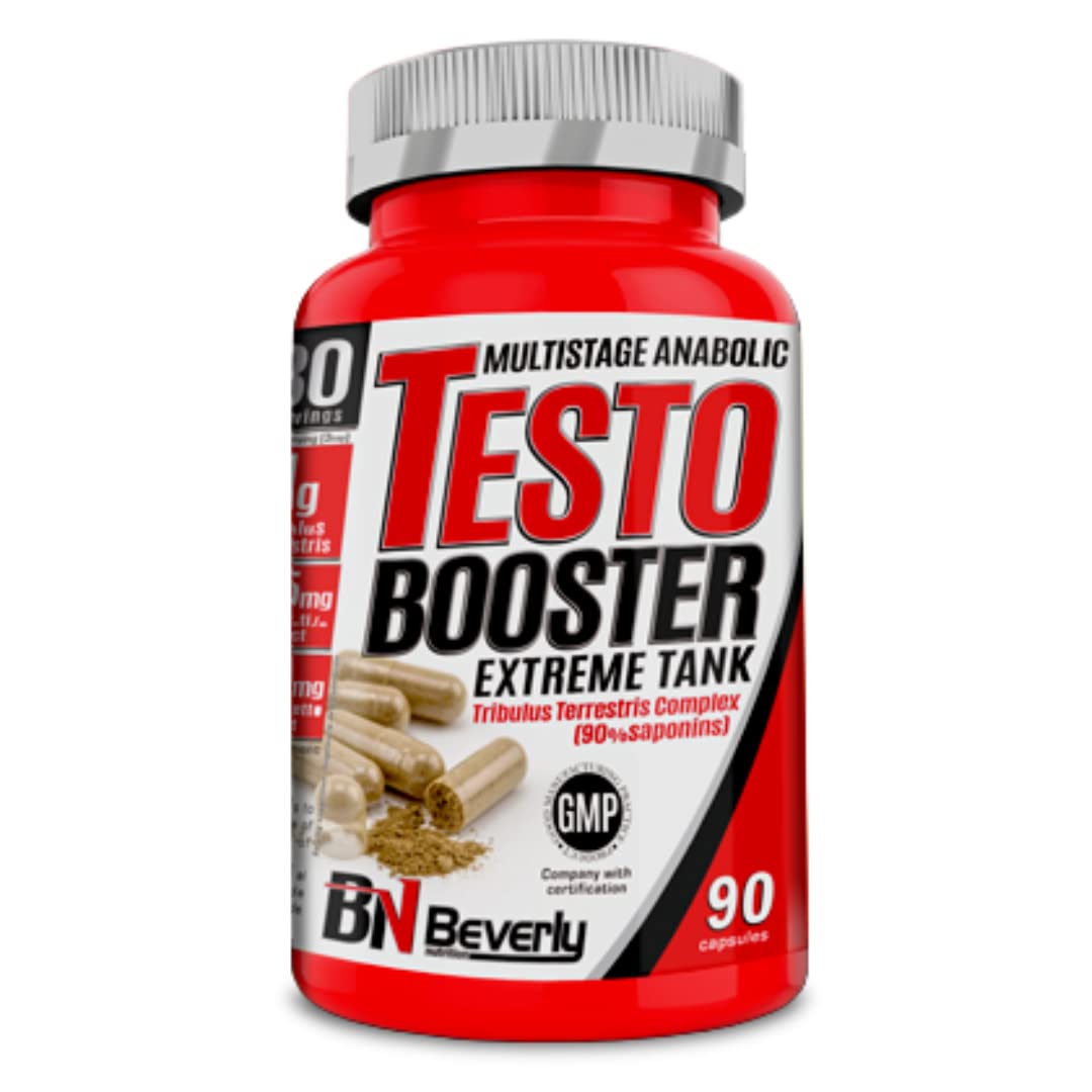 Beverly Tribulus Terrestris 900 mg 90% Saponinas + Avena Sativa, Zinc y Vitamina B6 | 90 Cápsulas Vegetales | 30 Servicios | Vitalidad Masculina, Fuerza y Resistencia