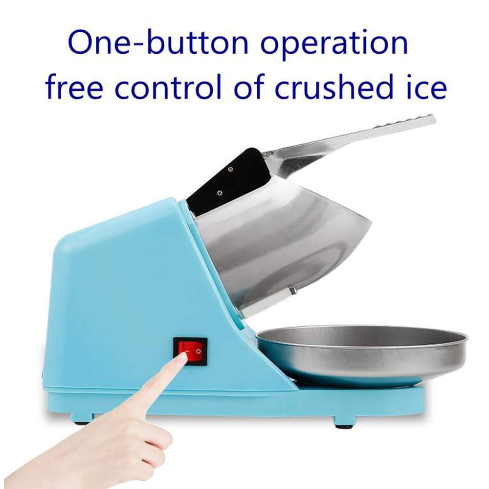 Tritaghiaccio Elettrico Tritato Macchina per Il Ghiaccio Macchina per Cono di Neve Lame in Acciaio Inossidabile 143Lbs / HR per Uso Domestico E Commerciale