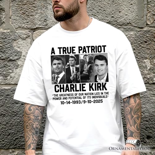 Charlie Kirk American T-Shirt, Made in The USA Memorial Tee Gift4