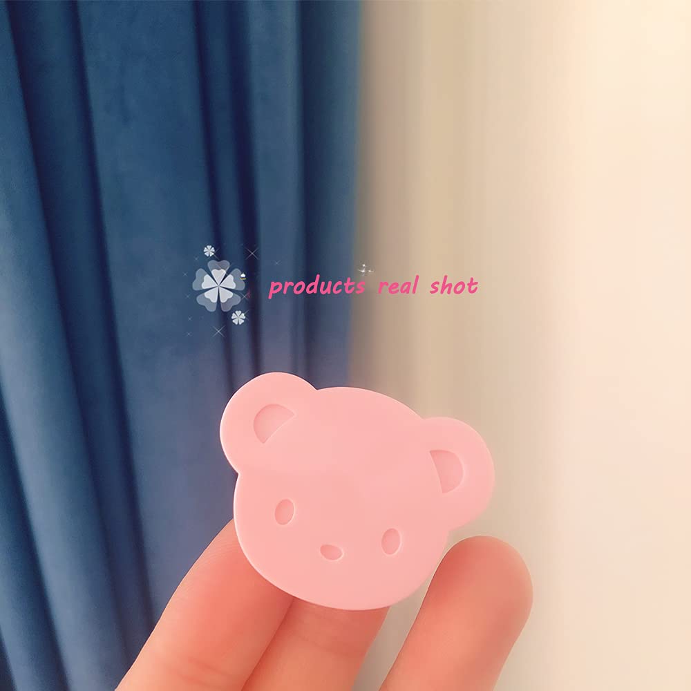 Clip di sicurezza per bambini in plastica, 6 pezzi multifunzione per vestiti tovaglie pannolini orso rosa