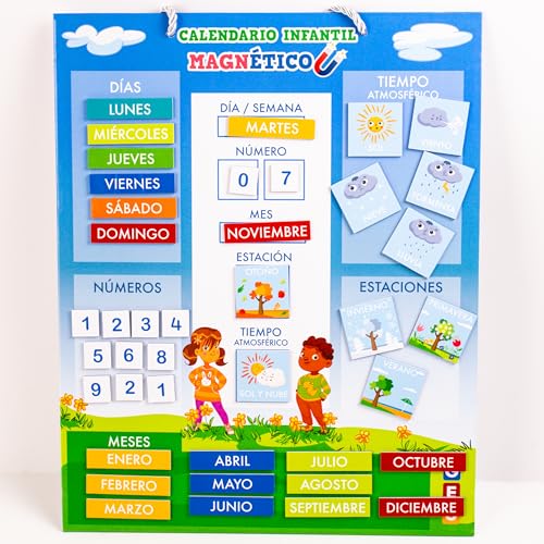 Calendario Infantil Magnético | Calendario Montessori | Mi Primer Calendario Magnético - Editorial GEU (Calendario)