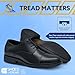 Shoes for Crews Senator, Men's Soft Toe Uniform Dress and Work Shoes, Slip Resistant, Water Resistant, Black, Size 8 Wide
