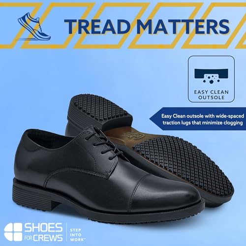 Shoes For Crews Men's Slip-Resistant Oxford - Dressy, Comfortable, Non-Slip Work Shoes for Men in Hospitality, Business Casual Settings, Healthcare - Senator2