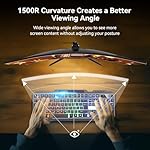 SANSUI 32 Inch Curved 240Hz Gaming Monitor High Refresh Rate, FHD 1080P Gaming PC Monitor HDMI DP1.4, Curved 1500R, 1Ms MPRT, HDR,Metal Stand,VESA Compatible (ES-G32C3F DP Cable Incl.) - Image 4