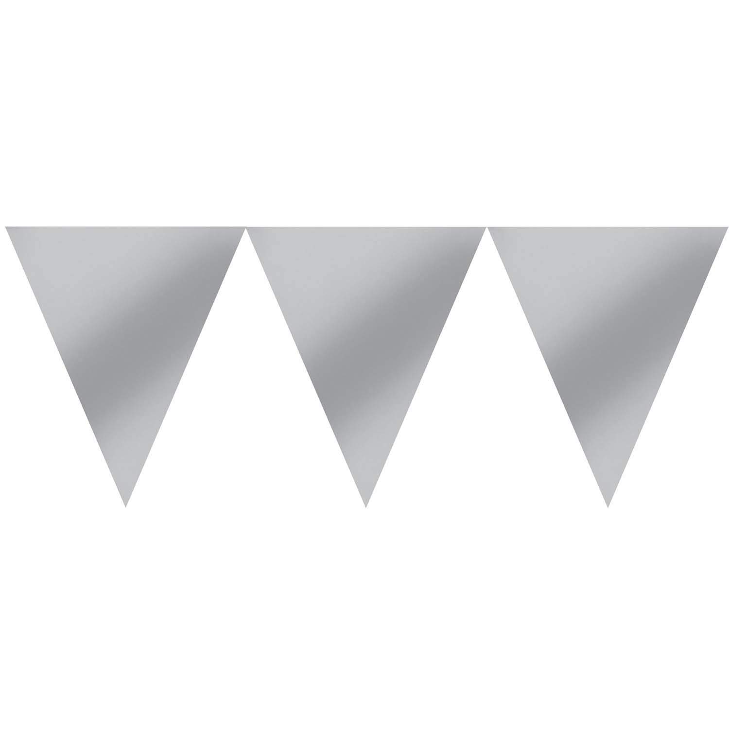 Amscan 120099-18-55 Banner Ppr Pennant Silver