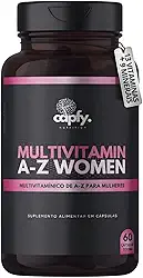 Multivitamínico AZ Mulher Completo com 13 Vitaminas e 9 Minerais Vitamina A C D E B7 B12 60 Cápsulas 500mg Premium Capfy. Nutrition