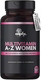 Multivitamínico AZ Mulher Completo com 13 Vitaminas e 9 Minerais Vitamina A C D E B7 B12 60 Cápsulas 500mg Premium Capfy. Nutrition