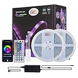 LED Strip Lights mit Musik Sync, GLPE 10m LED Streifen Wasserdicht,Steuerbar via Tuya Smart App,12V RGB LED lichterkette,für Party, Wohnzimmer, Schlafzimmer, KücheDeko, TV