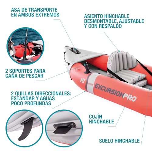 Miniatura 3 de INTEX Kayak Hinchable Excursion Pro Remo + hinchador