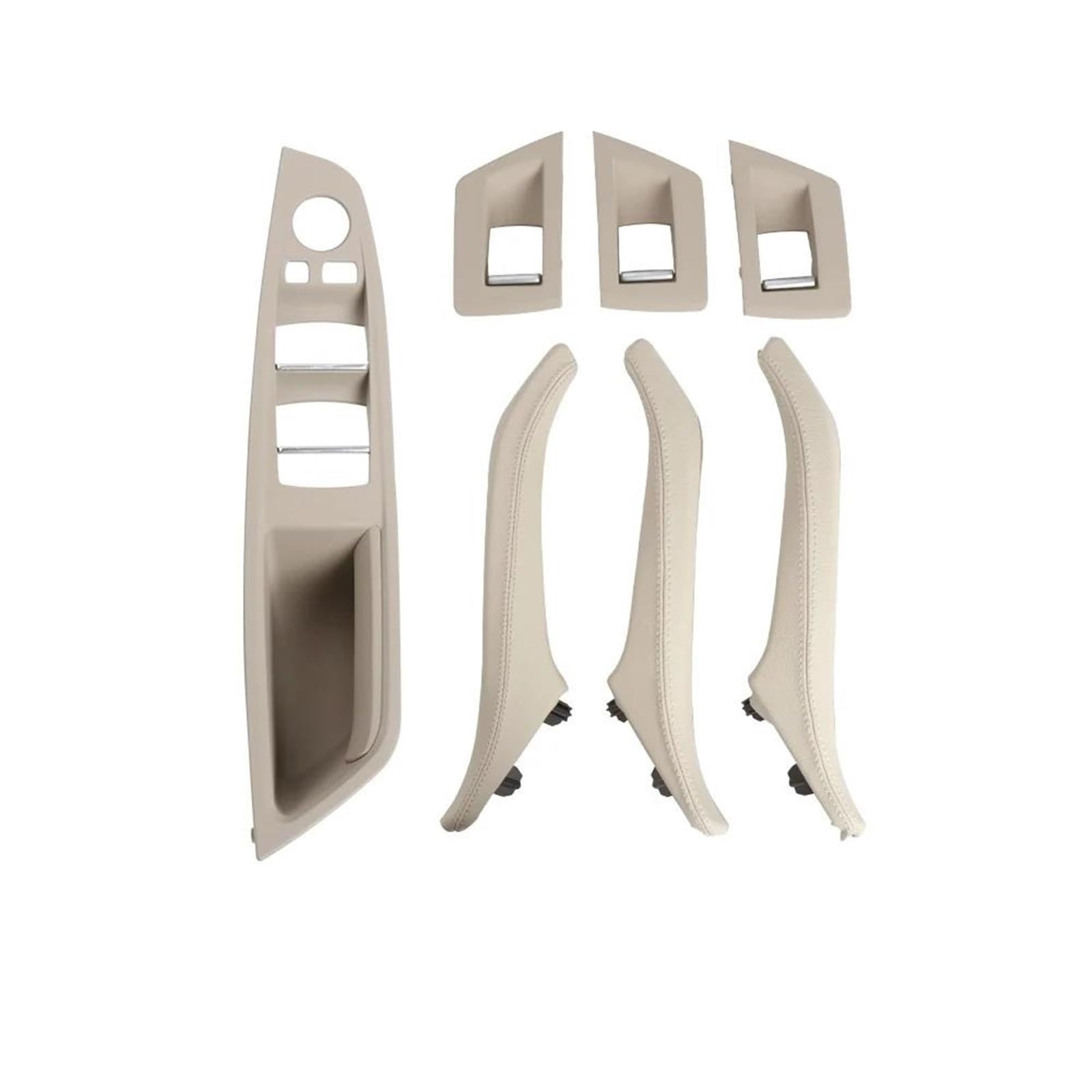 YUEYZHK RHD Car Interior Door Leather Handle Assembly Sets for BMW5 Series F10 F11 520 523 525 528 530i(LHD Oyster9)