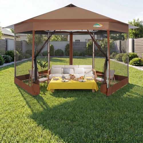 COBIZI 16x16 Pop up Gazebo on Clearance, Hexagonal Outdoor...