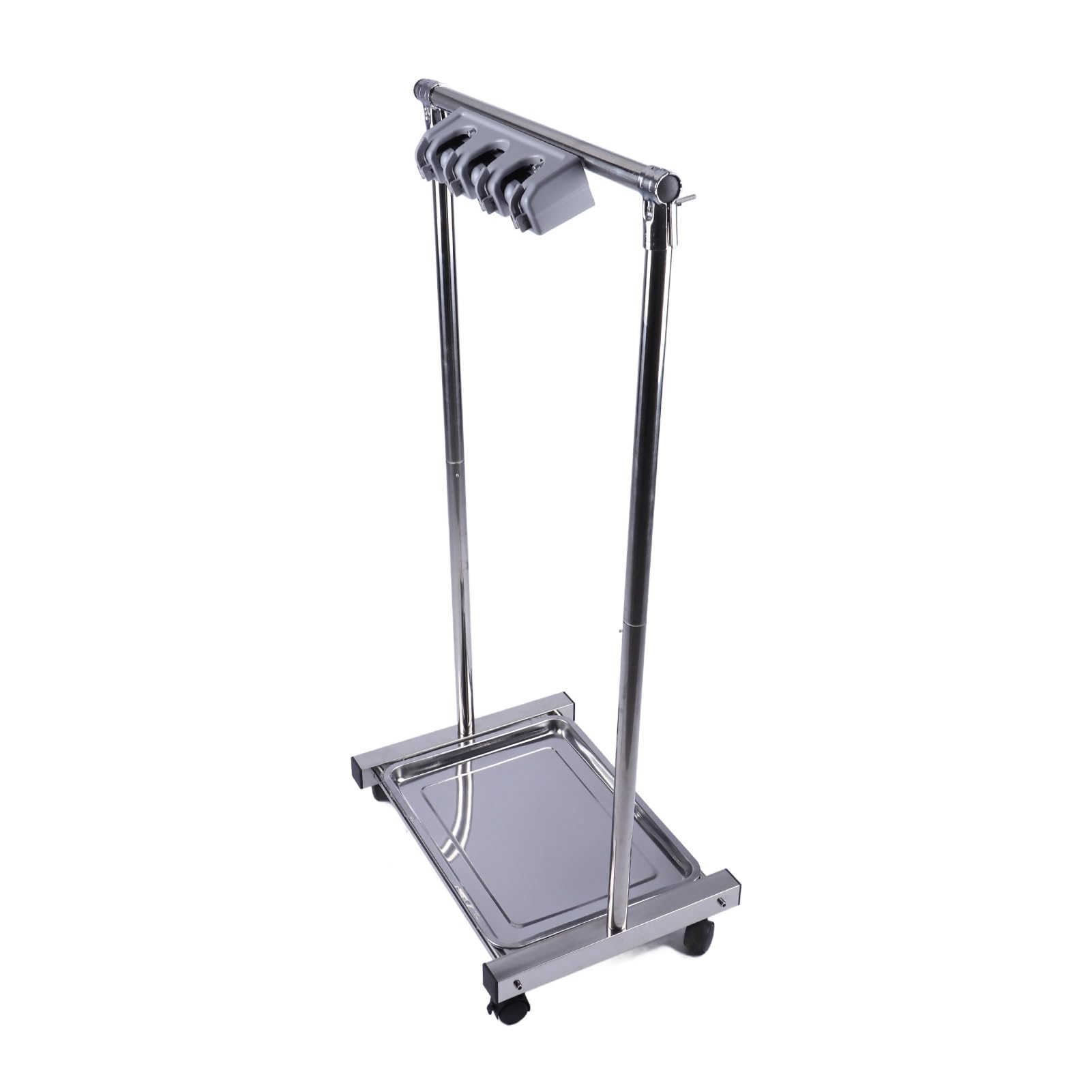 AUNMAS Porta Scopa e Scopa, Organizer per Attrezzi in Acciaio Inossidabile con 3 Ripiani, Portaoggetti Mobile 43,3 X 16,1 X 21,7 Pollici per Garage Domestico, Lavanderia, Balcone (slot)