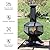 Sunnydaze 57-Inch Black Steel Chiminea with Log Grate, Cover, and Poker - Protective Mesh Screen - 360-Degree Fire View
