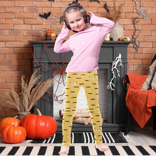 Girls' Leggings Tiger Stripe Face Ankle Length Printed Leggings Comfort Pants for Kids 4-10 Years2