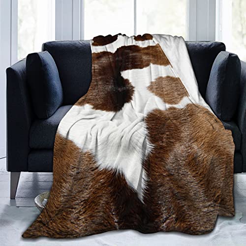 Cow Print Soft Blanket All Season Fuzzy Throw Warm Lightweight Blanket Flannel Blankets Fleece Throws For Bed Sofa Couch Travel Home Living Room Decor 80"X60" #TOP6