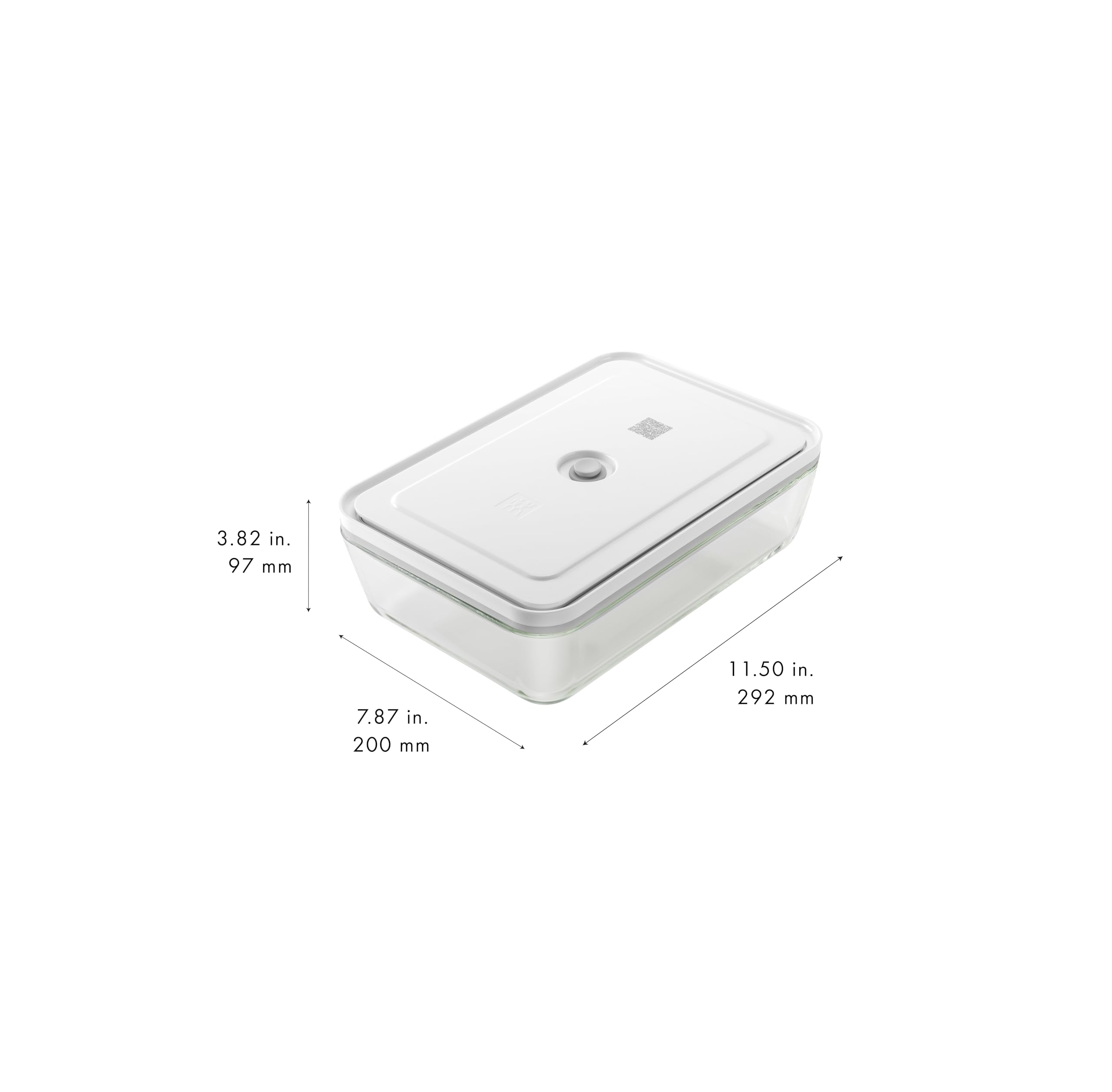 ZWILLING Fresh & Save - Plato de cristal para gratinado al vacío, contenedor hermético de almacenamiento de alimentos