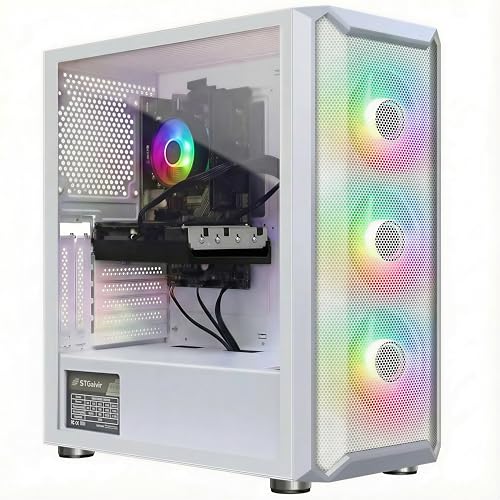 STGsivir PC Gamer Fixe,Ordinateur Gaming,GeForce RTX 3060 12Go GDDR6,Core i7 8th up to 4.1 Ghz,32Go DDR4,1To SSD,WiFi 6,BT5.0,Ventilateur RGB x3,Windows11 Pro